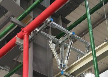 平乐该抗震支架的整体式支吊架结构协调性好